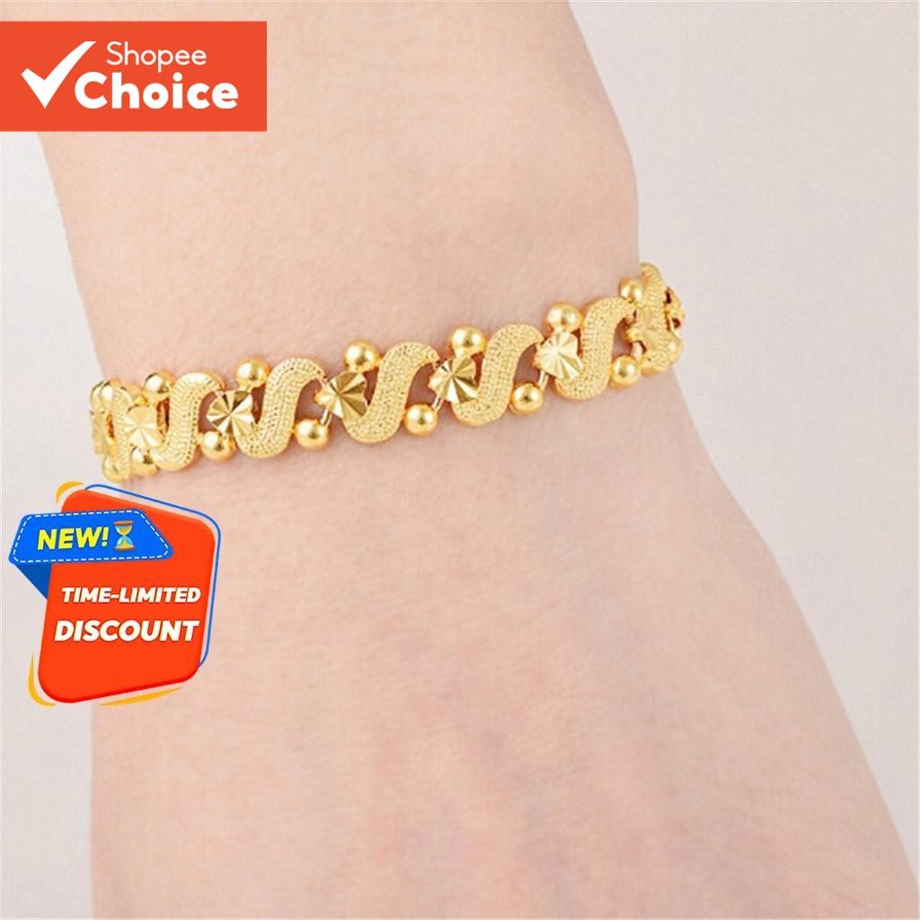 Women's Lucky Charm Bracelet – Versatile Heart Jewelry for Couples, Prosperity & Love, Gold-Plated Hand Chain