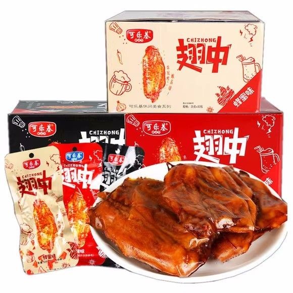 [WholeSale] 可乐基 翅中25g 香辣 鸭翅 蜜汁烤 翅黑鸭味 Spicy Duck Mid Wings 25g – Honey Roasted, Black Duck Flavor