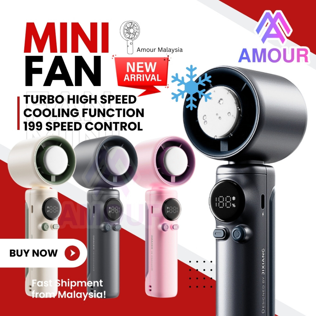🔥UPGRADE🔥Mini Fan 199Speed Cool Portable Fan Kipas Tangan Hand Fan Rechargeable Handheld Kipas Mini USB Mobile Fans 小型风扇