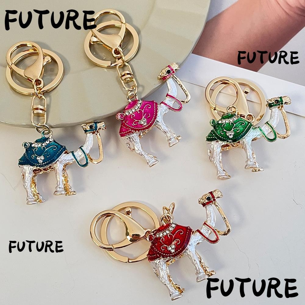HL-FUTU The Silk Road Souvenir Key Chain, Gift Metal Camel Pendant KeyChain, Creative Key Bag Pendants Hanging Keyrings Travel Souvenir Keyring