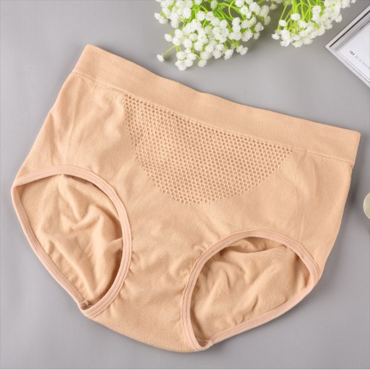 Versatile Essential 3D Honeycomb Warmer Underwear Seamless Mid-Waist Ladies Abdomen-Lifting Hip-Lifting Body Briefs W... - Image 5