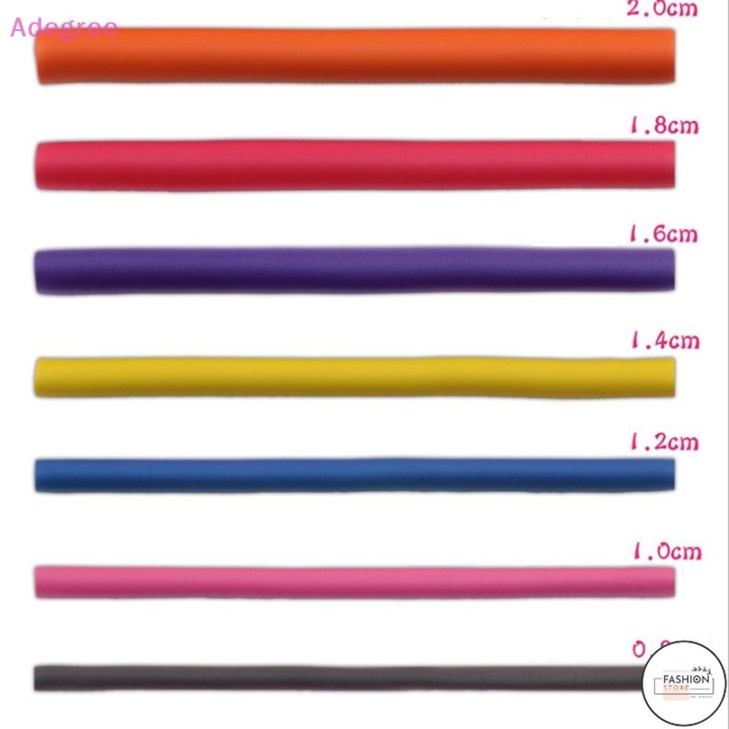 LF 10pcs Flexible Hair Curling Rod Hair Curler Makers Soft Foam Bendy Twist Curls