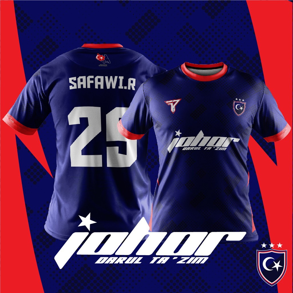 Fazz JDT01 - JDT JDT JDT JDT JDT Balls Darul Ta'zim Home Fan 2023 Long Short Shirts
