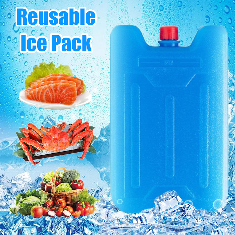 500/600/1250/1800ml Reusable Ice Pack Large Size Ice Brick Rapid Cooling for Lunch Bag Air Cooler