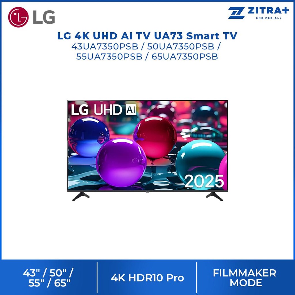 LG 4K Smart UHD LED TV with AI ThinQ (65") 65UA7350PSB / (55") 55UA7350PSB / (50") 50UA7350PSB (43") 43UA7350PSB