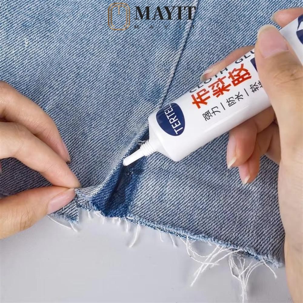MAYIT Fabric Sewing Glue, High Viscosity Strength Quick Dry Clothing Repair Glue, Non Irritation Transparent Corrosion Resistance Fabric Bonding Glue