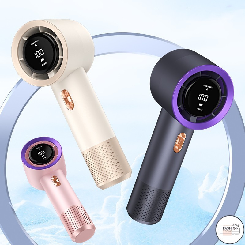 LF Kipas Mini Long Battery Life Portable Handheld Fan High Speed Bladeless Fan Kipas Mini USB Charging Silent Air 
