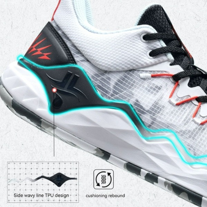 XTEP Jlin-Team Support Cushioning Mid Top Basketball Shoes For Men 876219120005