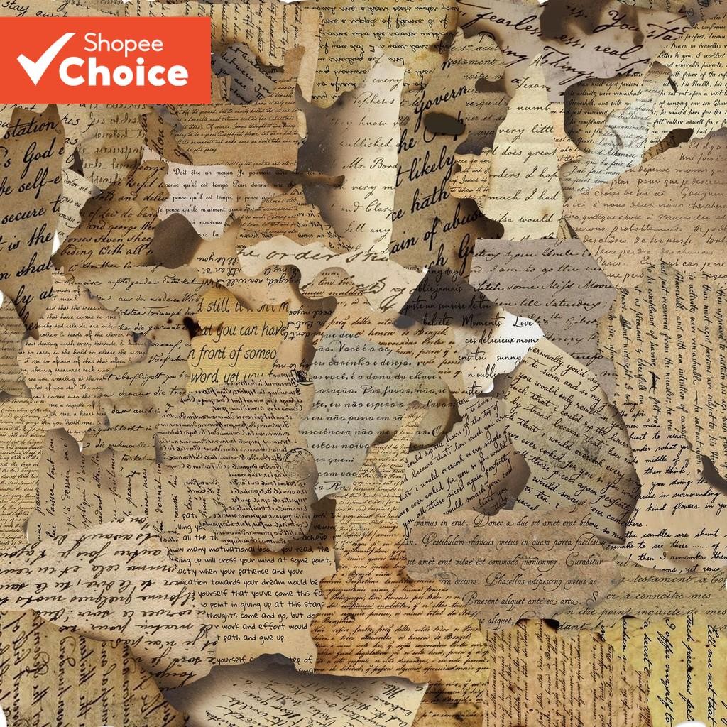 50PCS Vintage Burned Paper Stickers - Waterproof Vinyl Decals for Laptop, Phone Case & Suitcase (Retro DIY Decor)