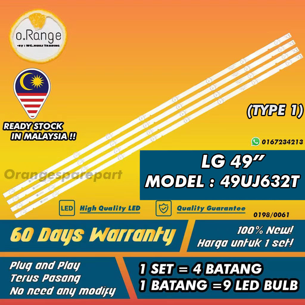 49UJ632T LG 49" LED TV BACKLIGHT(LAMPU TV) LG 49 INCH LED TV BACKLIGHT 49UJ632