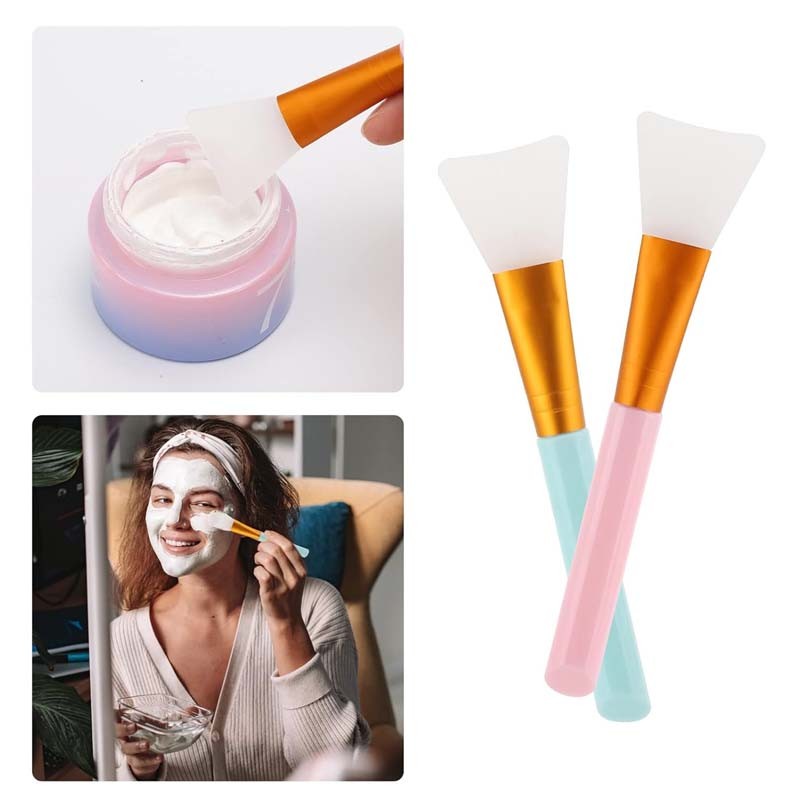 Soft Silicone Facial Mask Brush DIY Skincare Makeup Cosmetic Spatula Mixing Tool Berus Topeng Muka