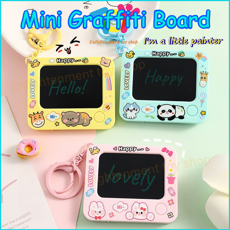 Creativity Mini Graffiti Board Keychain Figurine Creative Cute Bag Pendant Couple Small Gift Children's Painting Toys