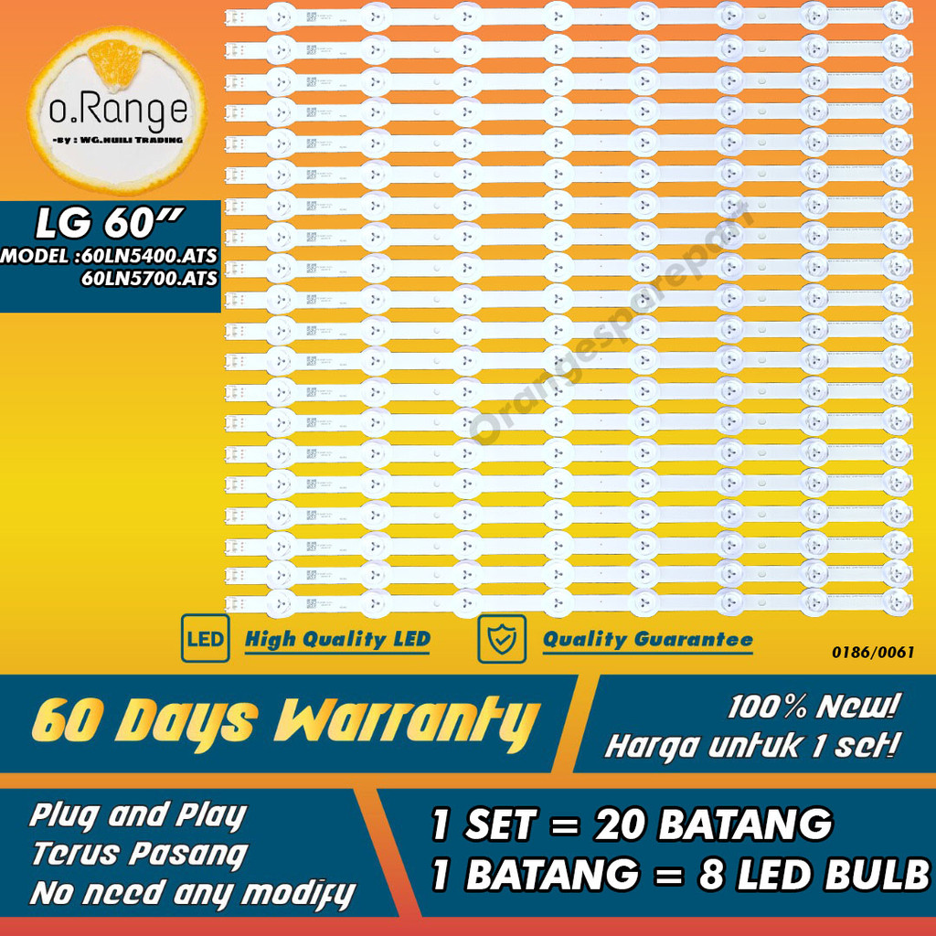 60LN5400.ATS / 60LN5700.ATS / 60LA6200.ATS LG 60" LED TV BACKLIGHT(LAMPU TV) LG 60 INCH LED TV 60LN5400 60LV5700