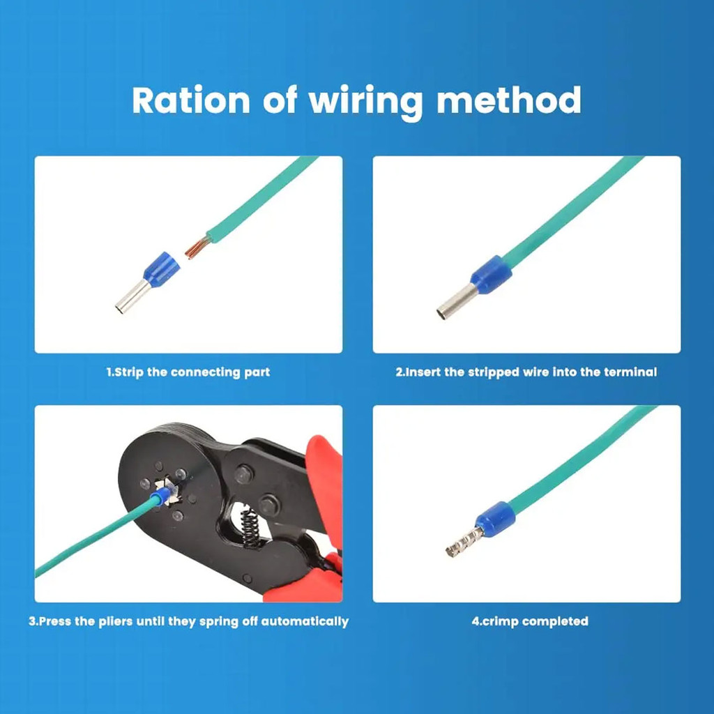 Durable Quality 1200pcs Wire Ferrules Connectors Terminals Kit Assortment Ferrule Connector Insulated Cord Pin End AW...