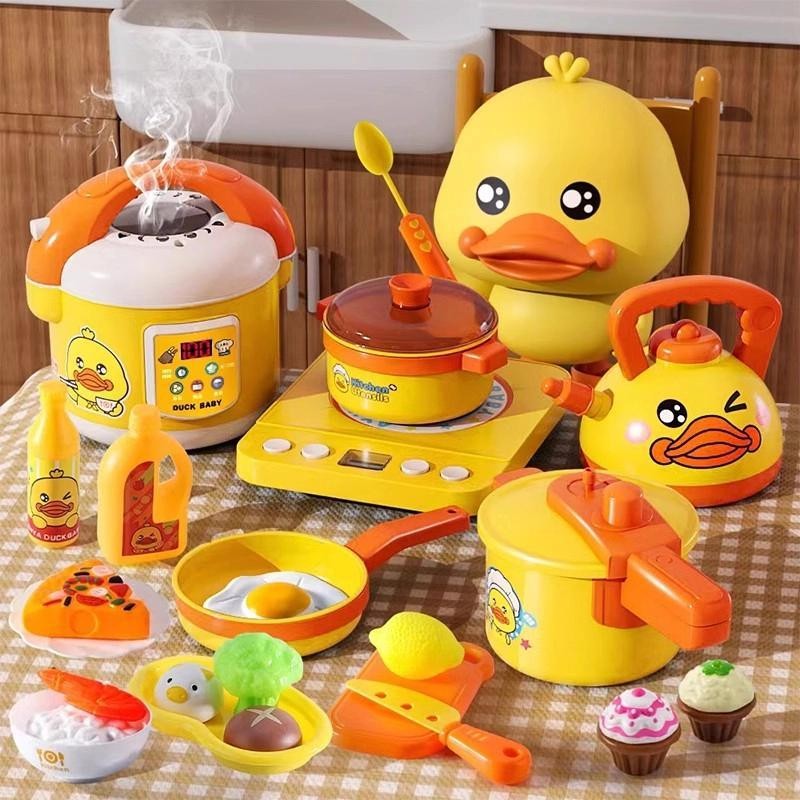 Kids Mini Kitchen Playset – Set Mainan Memasak Realistik dengan Dapur, Periuk & Peralatan | Selamat & Tahan Lasak | Seronok Main Peranan | COD Ada