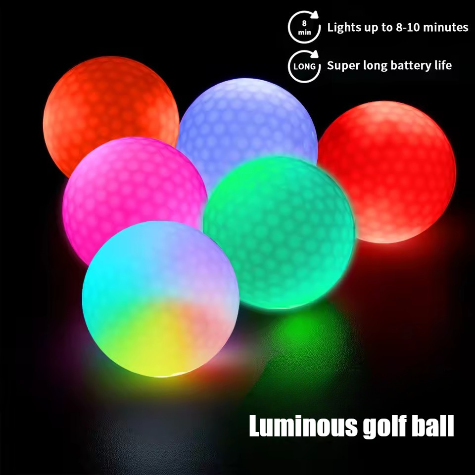 Night Glow Golf Balls Multi Color Bowling Light Up Perfect Gift for Golf Lovers