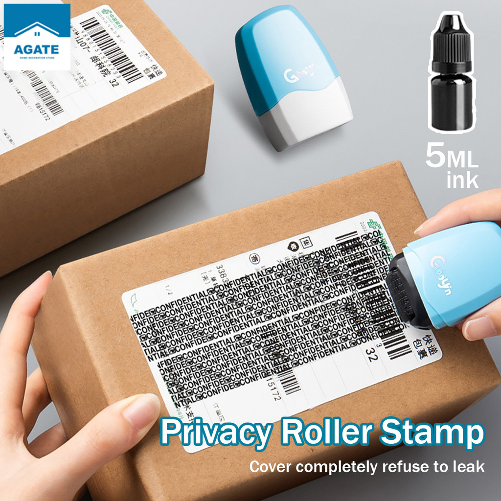 Security Stamp Roller Portable Identity Theft Protection Privacy Cover Eliminator Seal 隐私印章