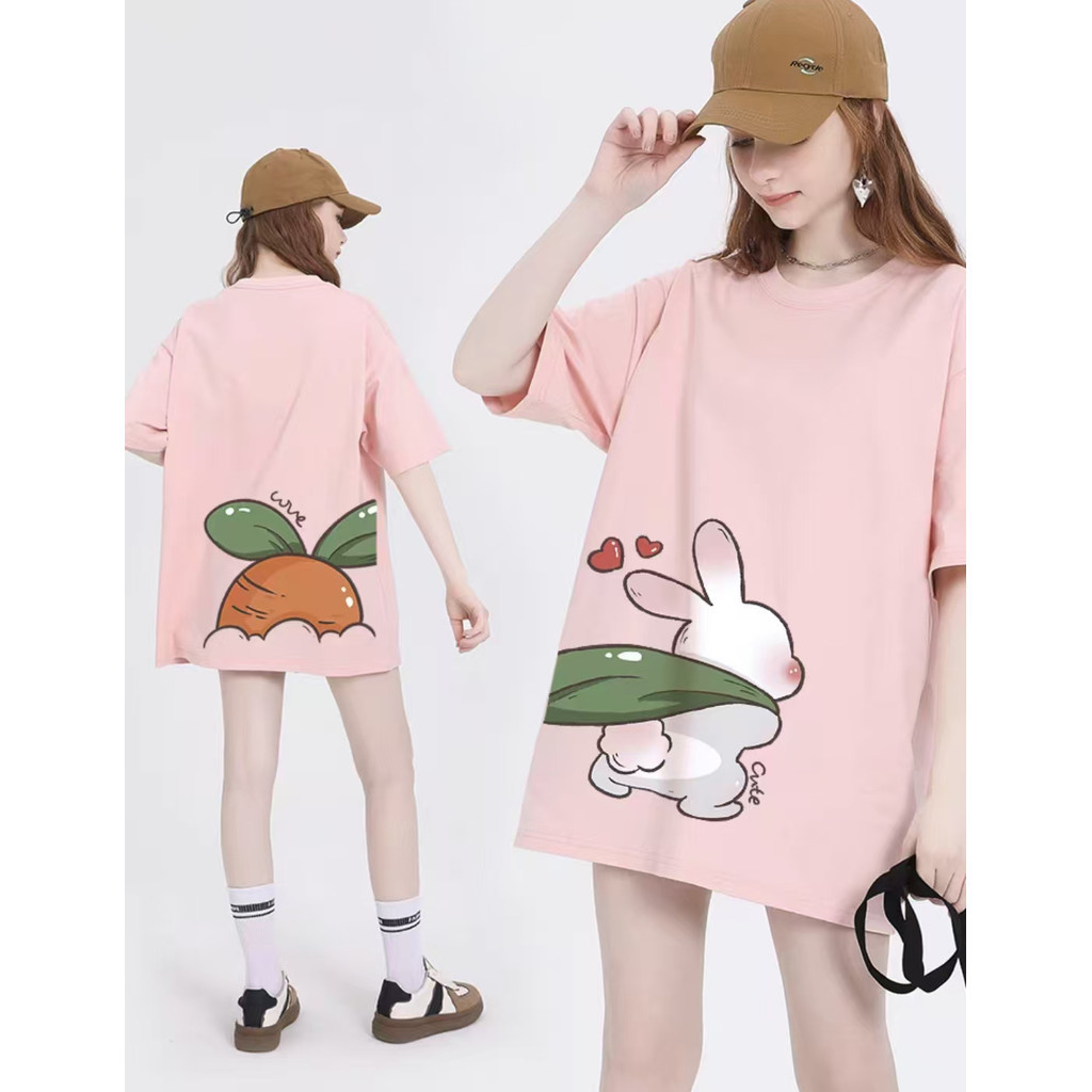 （✨24Hour shipping✨）Maise STUDIO 2025 New Korean Style 100% Cotton Short Sleeve Oversize T-shirt Plus Size Woman Tees