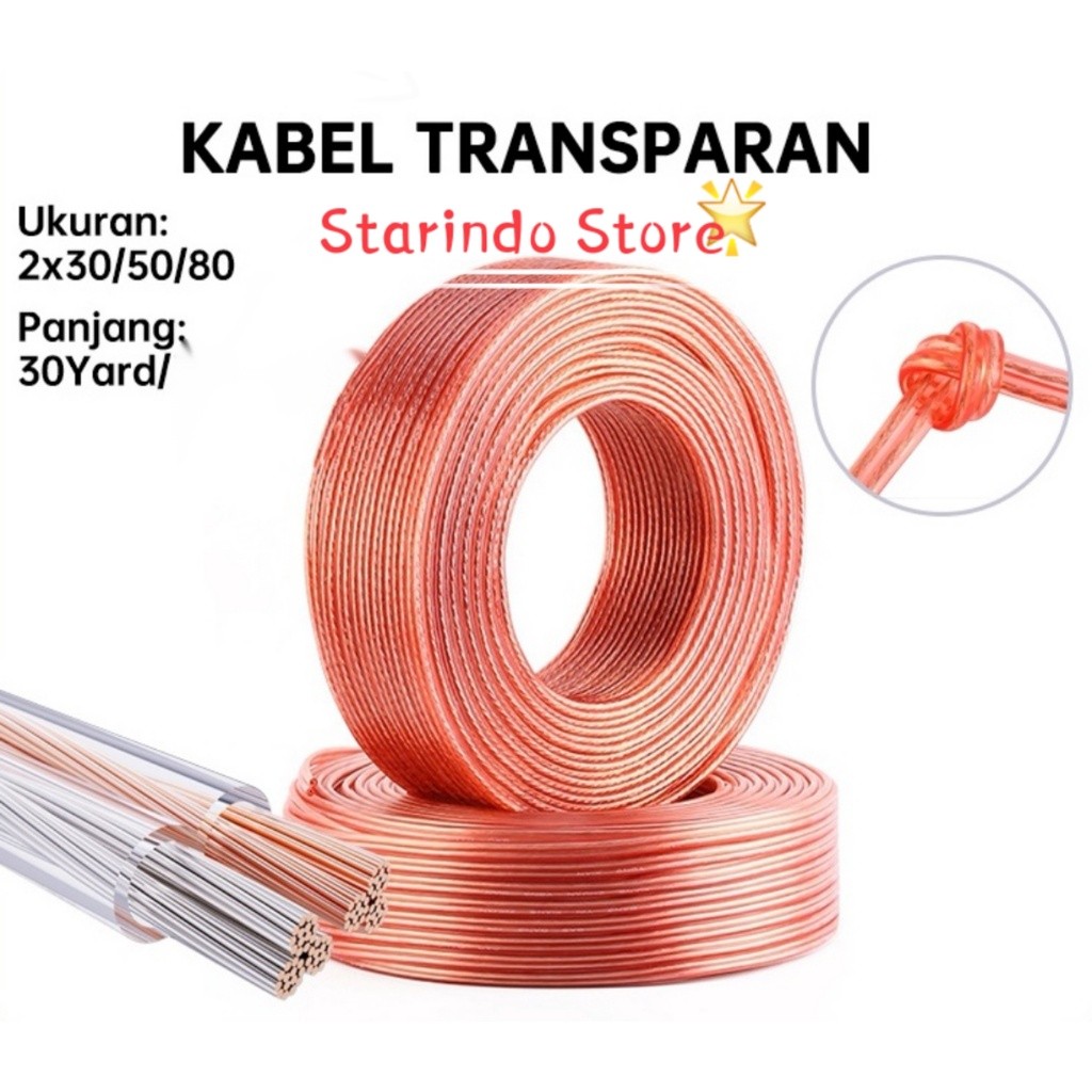 Quality Purpose Monster Cable 2X30/ 2X50/2X80 30YARD/ AUDIO Cable/ Transparent Power SPEAKER Essential - Image 4
