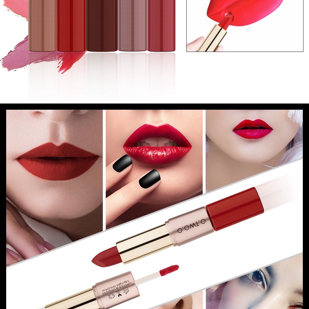 Multi Quality O.TWO.O 12 Color Easy Wear Matte Lipstick & Lip Gloss Versatile Reliable - Image 2