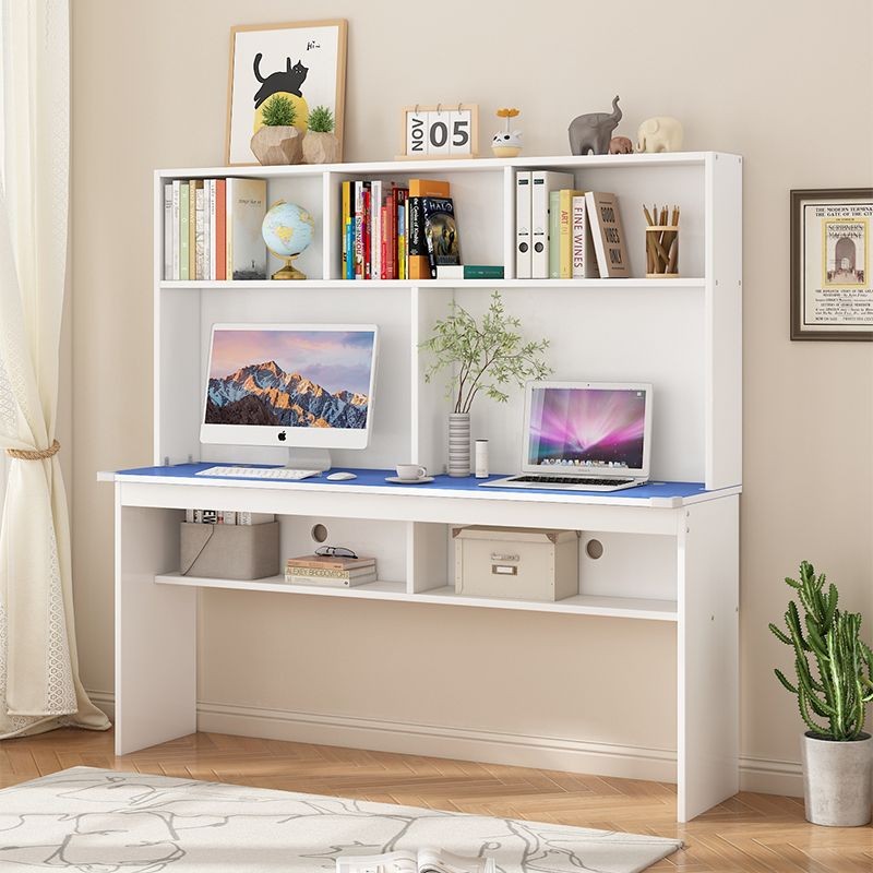 120CM/160CM Solid wood desk with bookshelf student study desk work desk computer desk Meja Belajar Meja Meja Komputer
