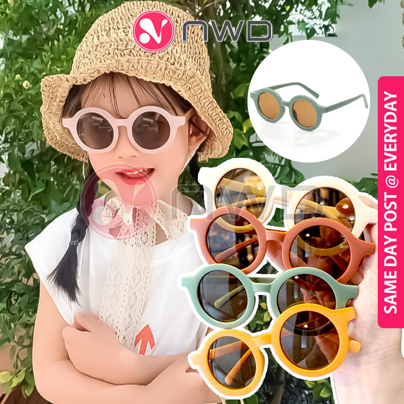 《 》Vintage Kids Sunglasses Boys Girls Eyewear Glasses Cermin Mata Kanak-kanak 儿童眼镜 NWD