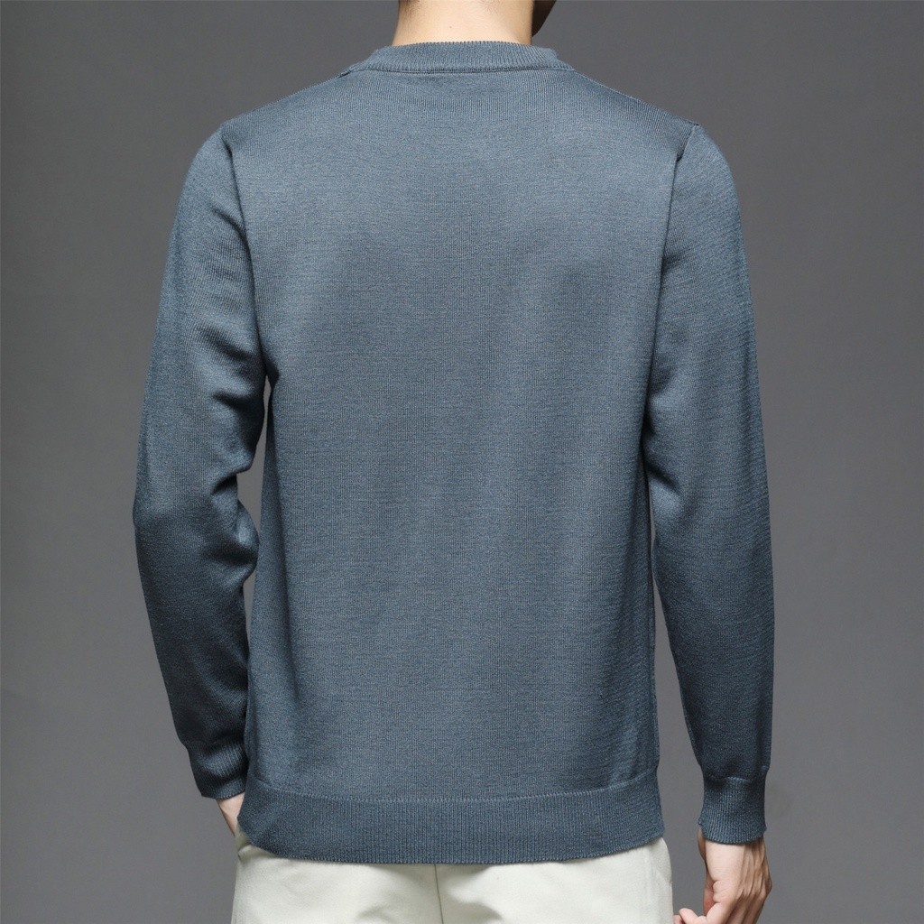 Durable Must Men's Half-High Neck Long-Sleeved Knitted Sweater Five Colors Sizes Suitable All Kinds People Fashionabl... - Image 2