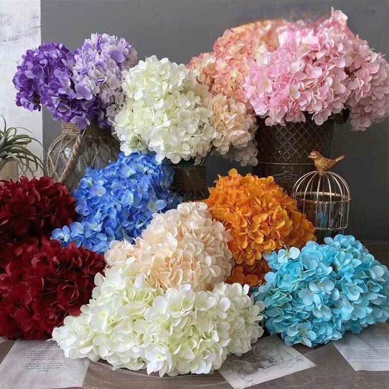 Artificial Hydrangea Flower Bouquet- With Free Stem | Bunga Hiasan Ruang Tamu | Wedding Garden Decoration