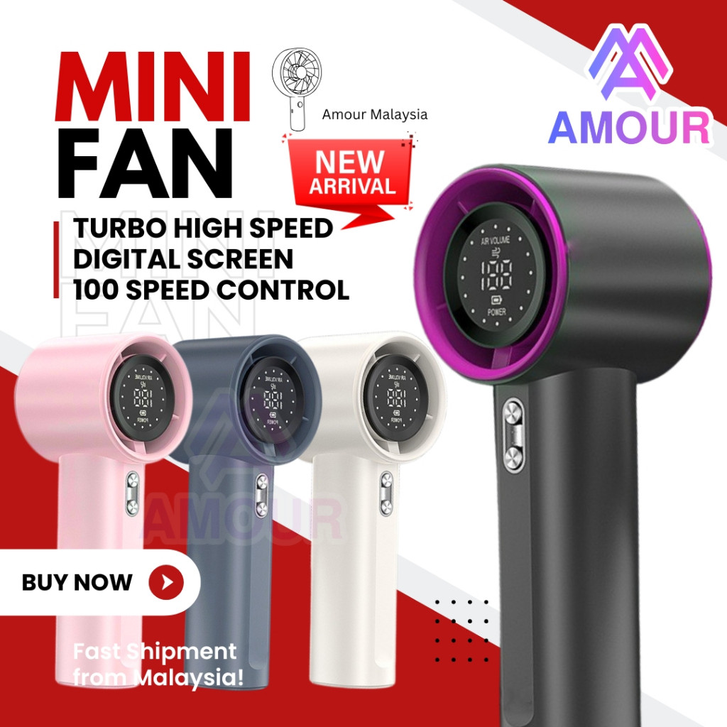 🔥NEW🔥Mini Fan 100 High-Speed Portable Fan Kipas Tangan Hand Fan Rechargeable Handheld Kipas Mini USB Mobile Fans 小型风扇