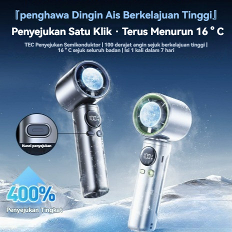 100 Gear Portable USB Mini Fan kipas mini kipas tangan Mini Fan Rechargeable Handheld Fan with Led Display