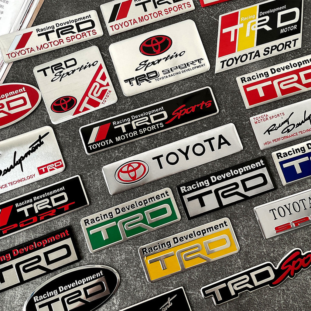 TRD SPORT 3D Metal Emblem - Aluminum Car Sticker for Toyota Tailgate Decoration | TRD Racing Development Badge
