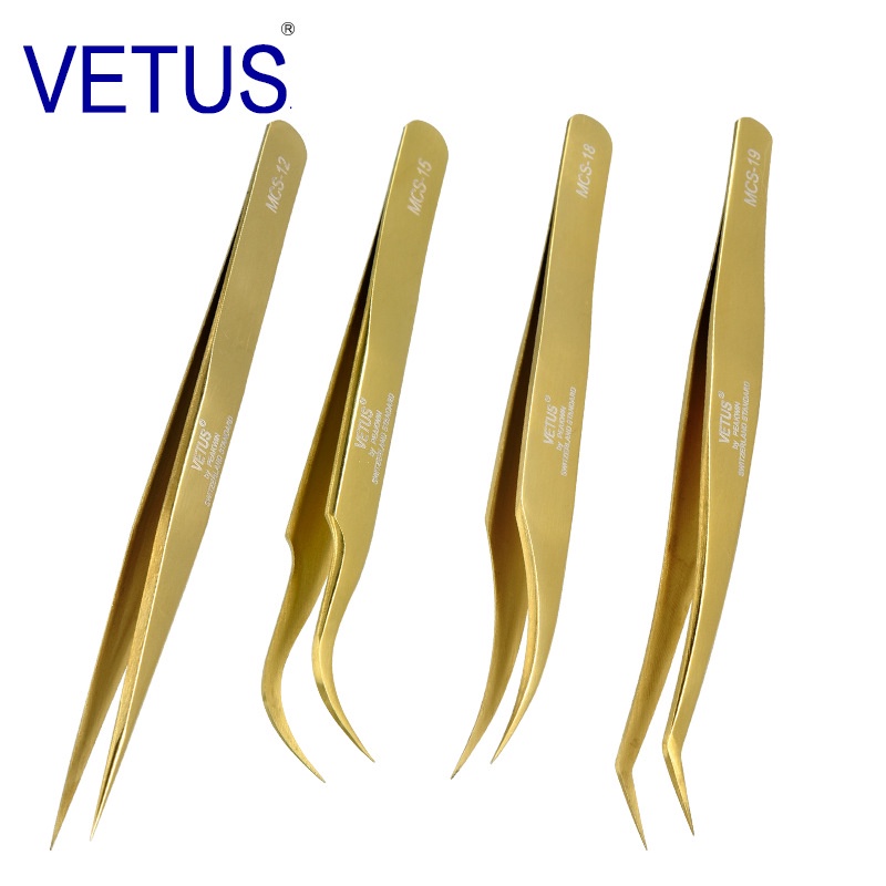 Mcs Series Stainless Steel Tweezers Genuine VETUS Beauty Beauty Planting False Eyelashes Set Tool Clip