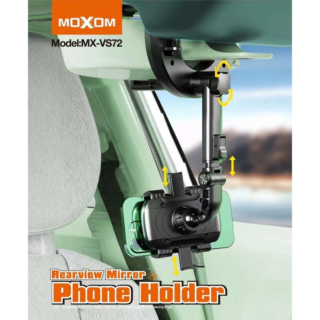 MOXOM MX-VS72 Universal Car RearView Mirror Phone Holder | Shopee Malaysia