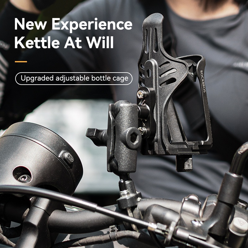 Essential Have Rockbros Motorcycle Water Bottle Holder Adjustable Clamp Purpose Durable - Image 2