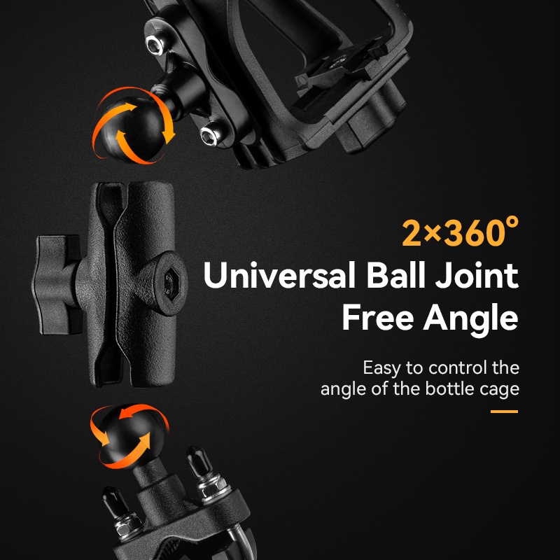 Essential Have Rockbros Motorcycle Water Bottle Holder Adjustable Clamp Purpose Durable - Image 5