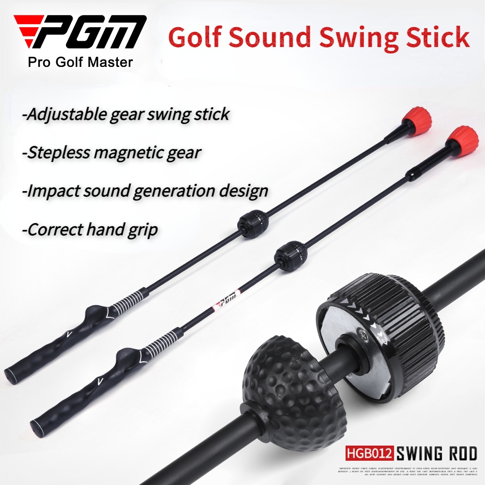 PGM HGB016 Golf Tempo Swing Trainer Golf Speed Swing Trainer Golf Swing Training Aid Golf Vocal Swing Adjustable 6-speed Warm-up Swing Trainer Suitable for Beginners