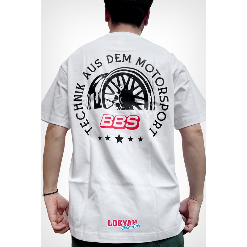 ((Ready Stock) BBS Short-Sleeved Modified Wheel Hub Merchandise t-Shirt JDM Palace Men's Clothing