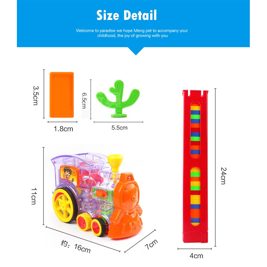 Automatic Domino Brick Laying Toy Domino Train Car Set Bridge Bell kit Colorful Plastic Dominoes Block DIY Toy Set Birth