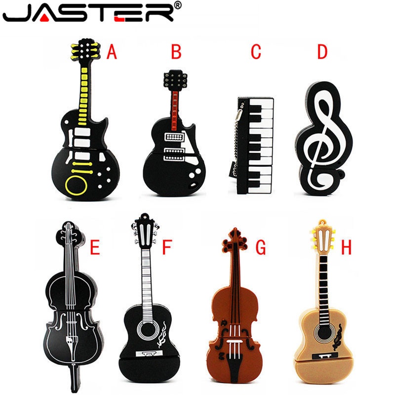 JASTER Music Notebook Pen Drive Musical Instrument 128GB USB Flash Drive Pen Drive 64 Cool Cartoon Memory Stick 32GB Creative Gift To Friends USB Drive 16GB Anti Drop 8GB 4GB