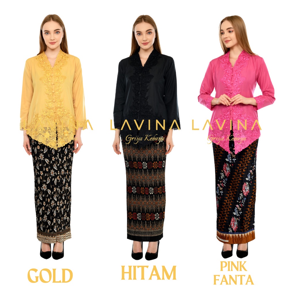Kebaya Black  [Raya 2023] HITAM Embroidery Size Up To XXXXXL