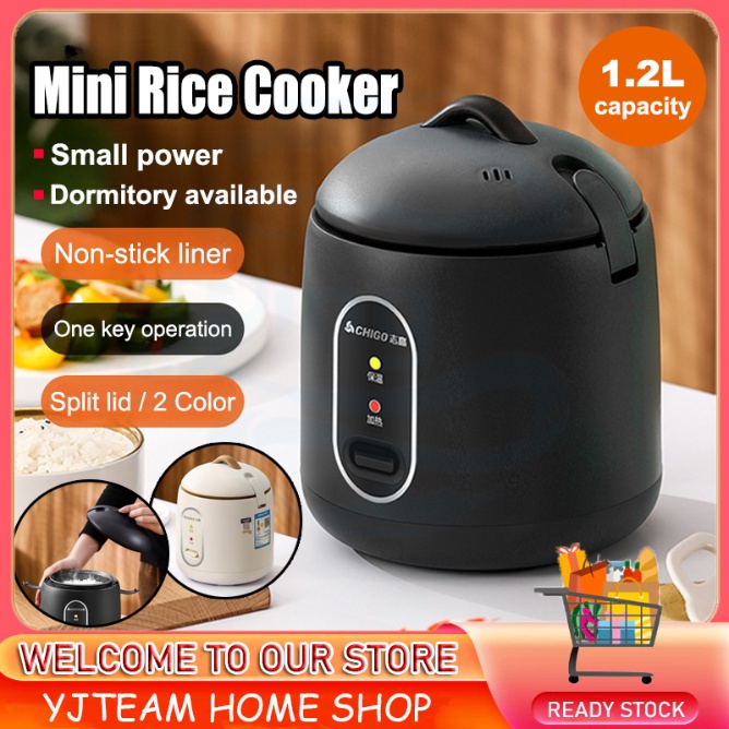 AOTEYOU 1.2L Electric Rice Cooker Mini non stick Pot Multifunctional periuk nasi elektrik kecil with Steam Tray Removable Cover Lid