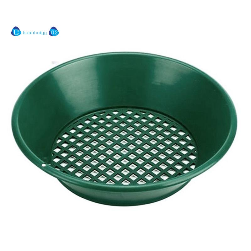 14Inch Washing Gold Panning Machine Screen Mining Screen Sieve Gold Pan Green Plastic Gold Screen