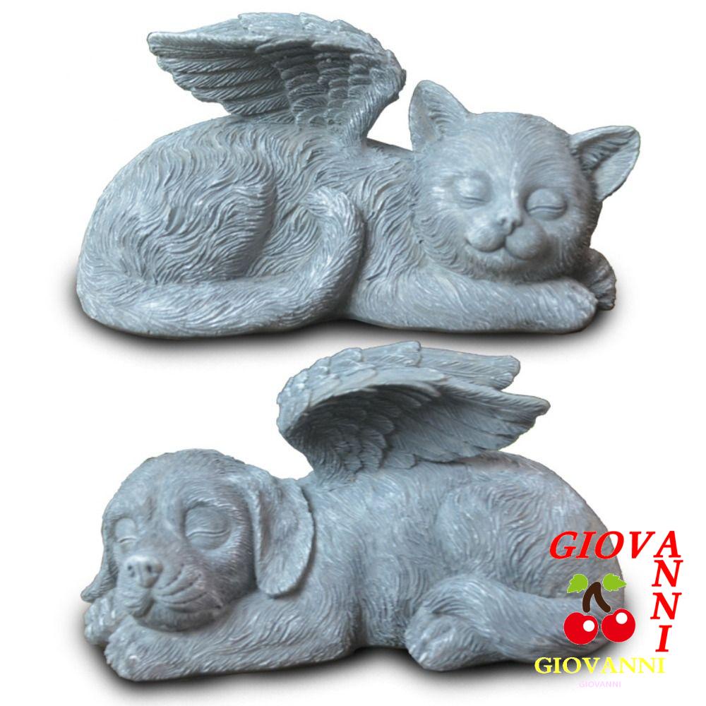 GIOVANNI Angel Dog Statue Durable Retro No odor Home Decoration Delicate Gift Resin Crafts High Quality Memorial Stone Ornaments