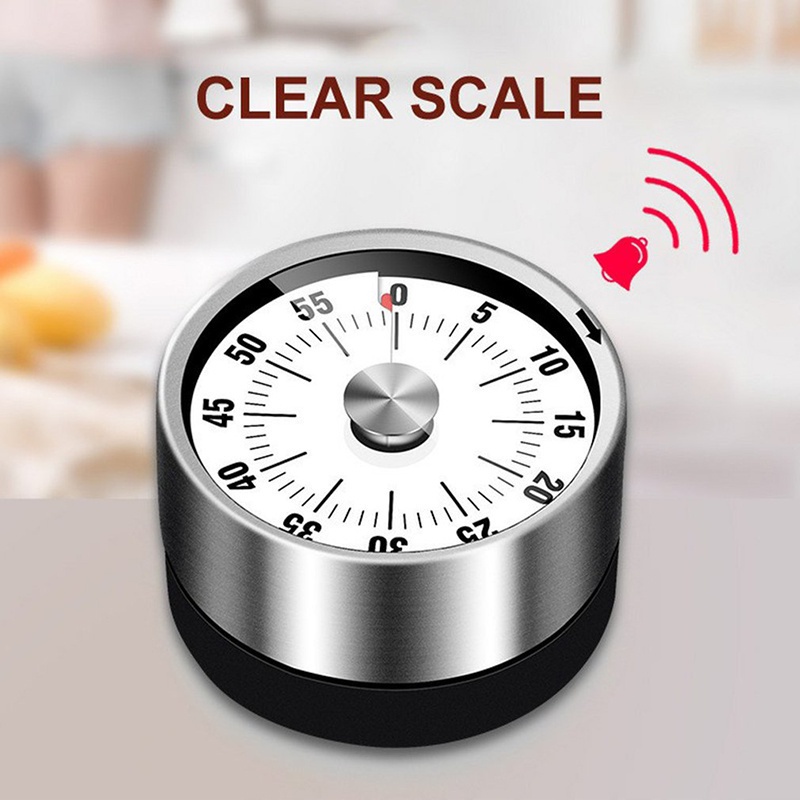 Food Chef KIPRUN Kitchen Timer Magnetic Mechanical Manual Digital 60-Minutes Alarm Stainless Steel Cooking Baking - Image 4