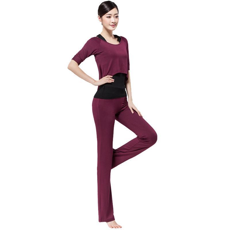Essential Have Yoga Pants Women's Running Fitness Cotton Breathable plus Size Straight Slimming Sports Mop - Image 2