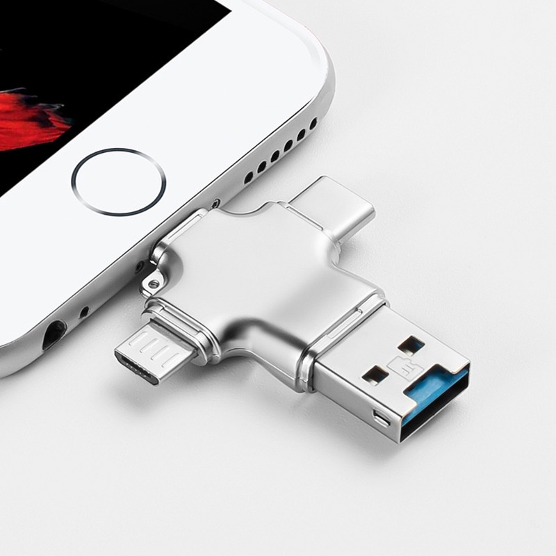 Essential Versatile 4 1 Card Reader iPhone 6 7 8 X XS 12 13 Plus MicroSD TF Memory Cardreader iPad Macbook Type-c And... - Image 5