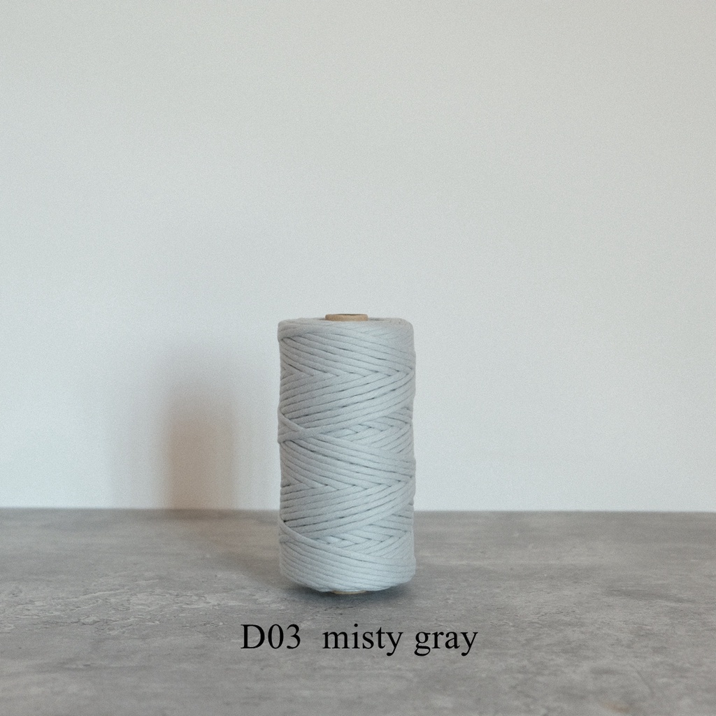 41 colors ! Ropemate 3MM 4mm single strand twisted 3 strands macrame cord braided cored cotton rope-10M