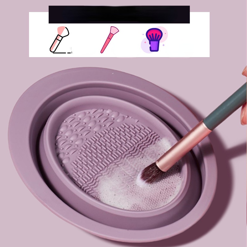 Premium Essential Silicone Brush Cleaner Cosmetic Makeup Washing Gel Cleaning Mat Foundation Pad Scrubber Board - Image 2