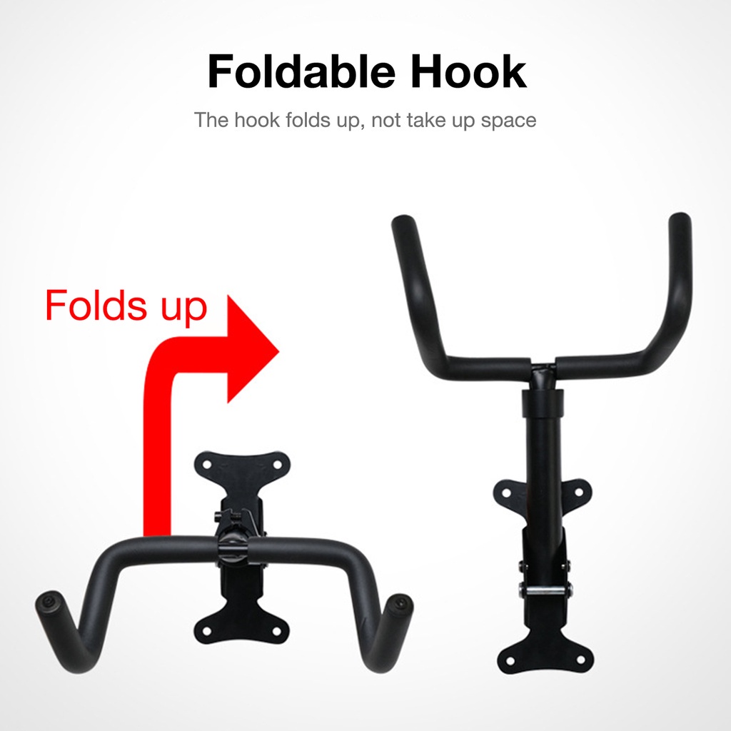 Have Must Bike Storage Rack 360 Adjustable Hook Wall Mount Vertical Bicycles Hanger Home Space Saving Up 110l - Image 2