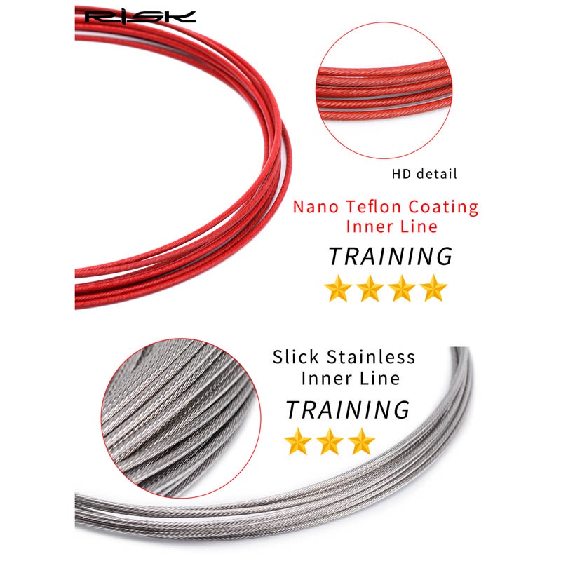 Premium Purpose RISK Bicycle Stainless Steel Grinding Inner Line MTB/Road Bike Coated Shifting Brake Cable Front Rear D - Image 3